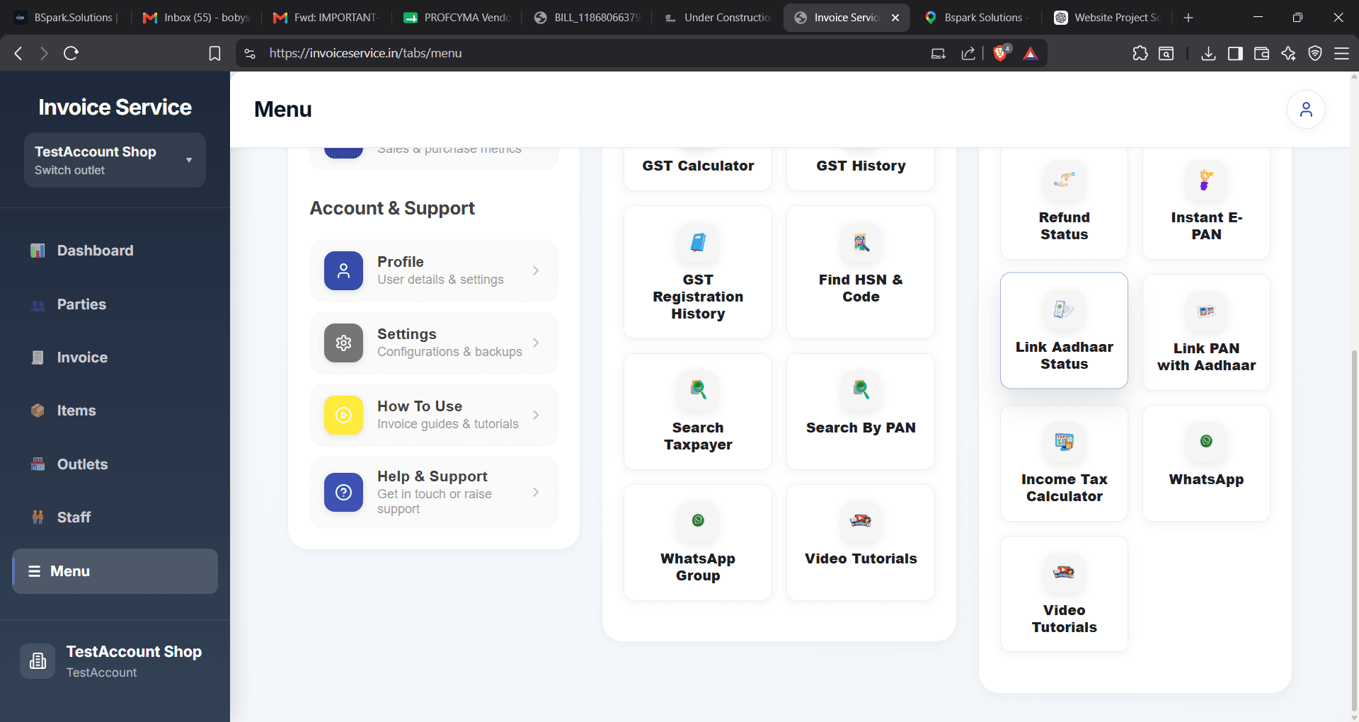 Bspark Laundry ERP – Analytics & Reports