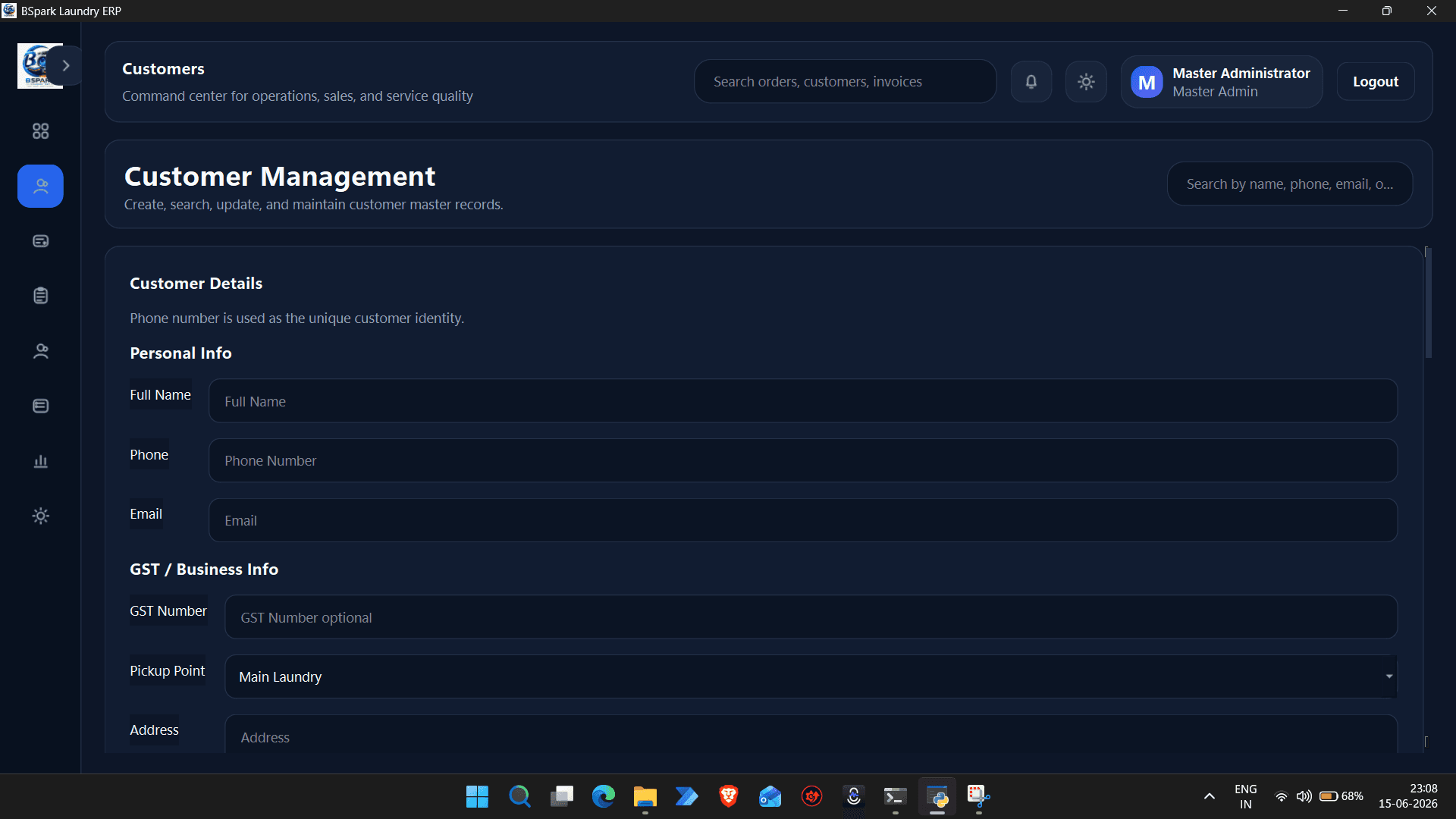Invoice Service Platform – Customer Management